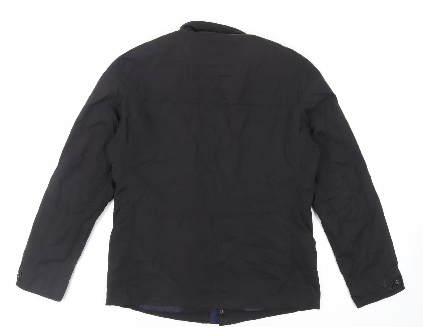 Marks and Spencer Mens Black Jacket Size M Zip - Zipped Pockets