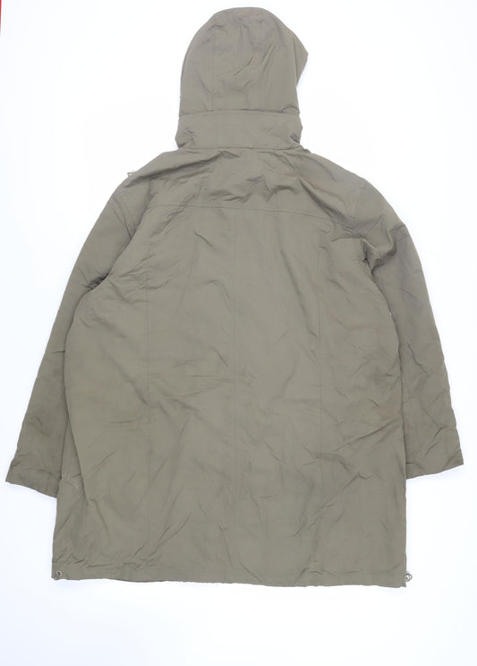 NuAge Womens Green Jacket Size 20 Zip - Hooded Zipped Pockets