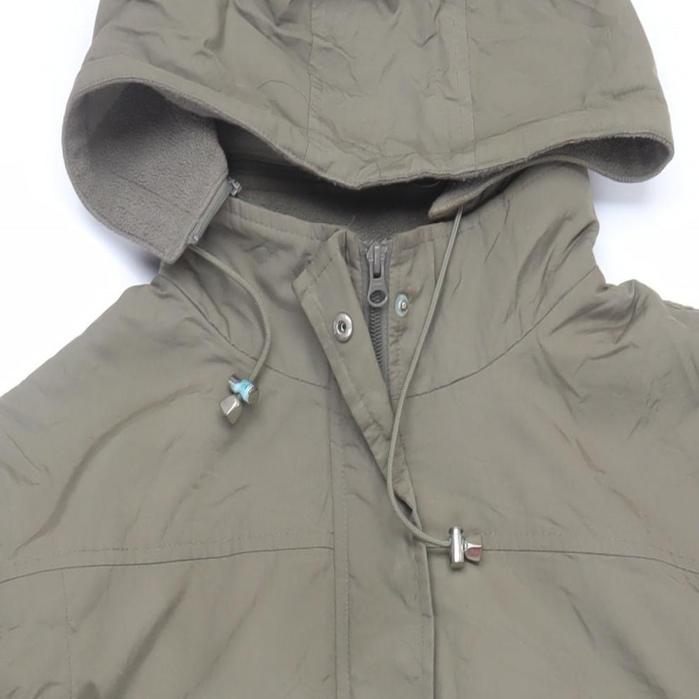 NuAge Womens Green Jacket Size 20 Zip - Hooded Zipped Pockets