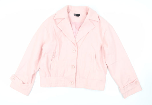 PRETTYLITTLETHING Womens Pink Jacket Size 10 Button