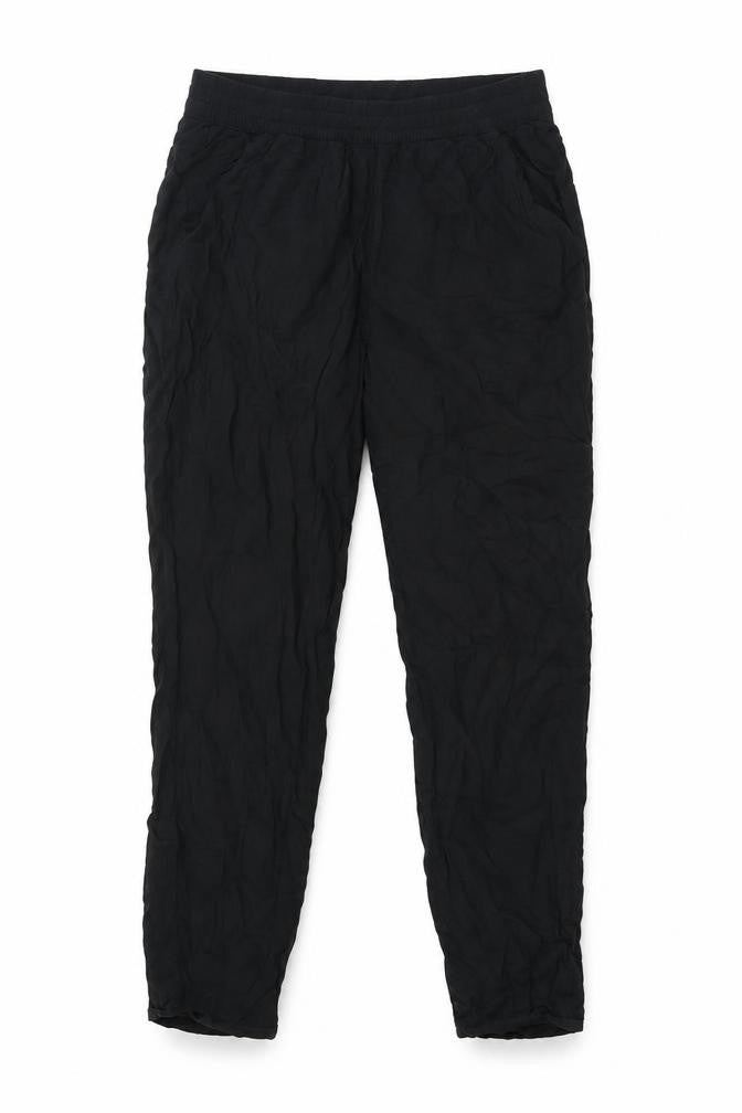H&M Womens Black Viscose Trousers Size 10 L25 in Regular