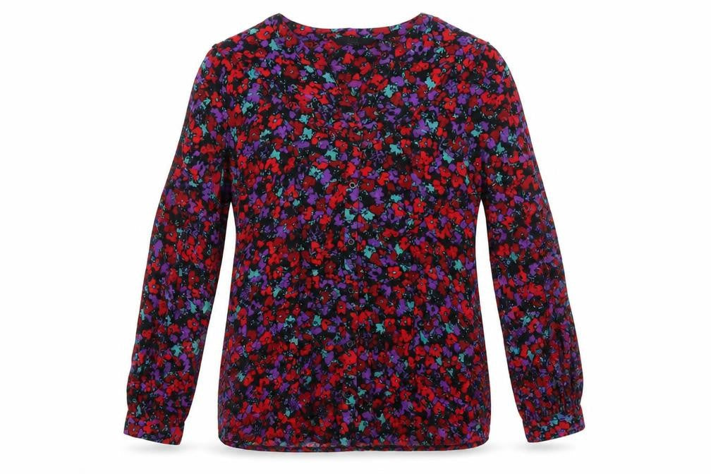 Womens UK Size 14 EWM Multicoloured Viscose T-Shirt