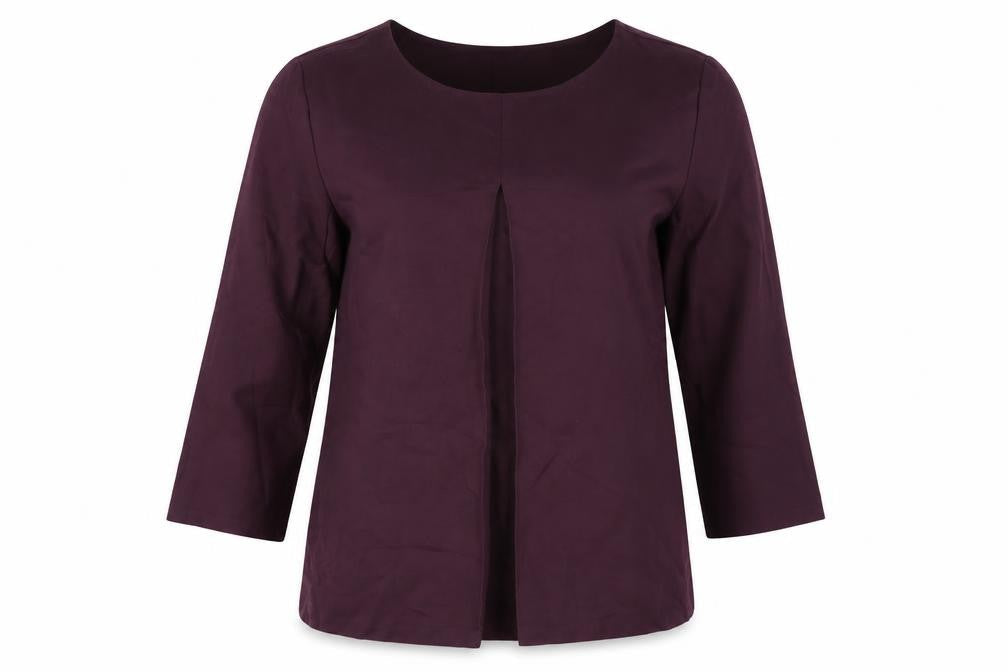 Womens UK Size S Lands' End Purple Viscose T-Shirt