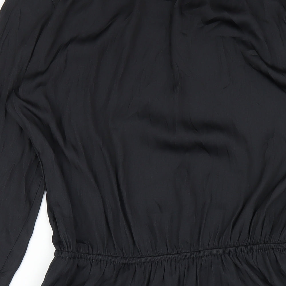 Gap Womens Black Polyester A-Line Size M V-Neck Pullover