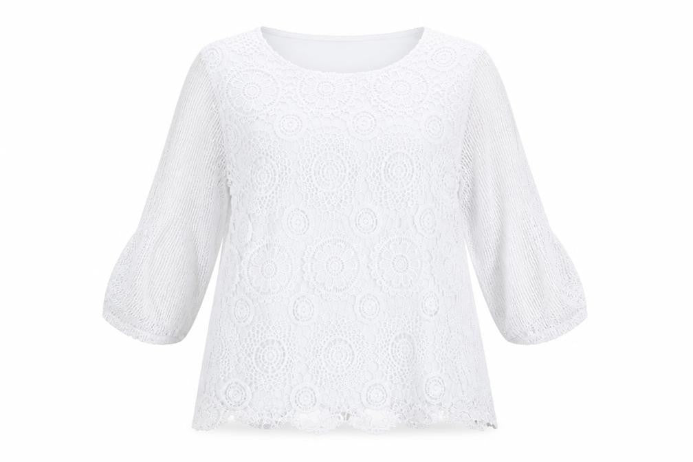Womens UK Size M Anna Rose White Polyester T-Shirt