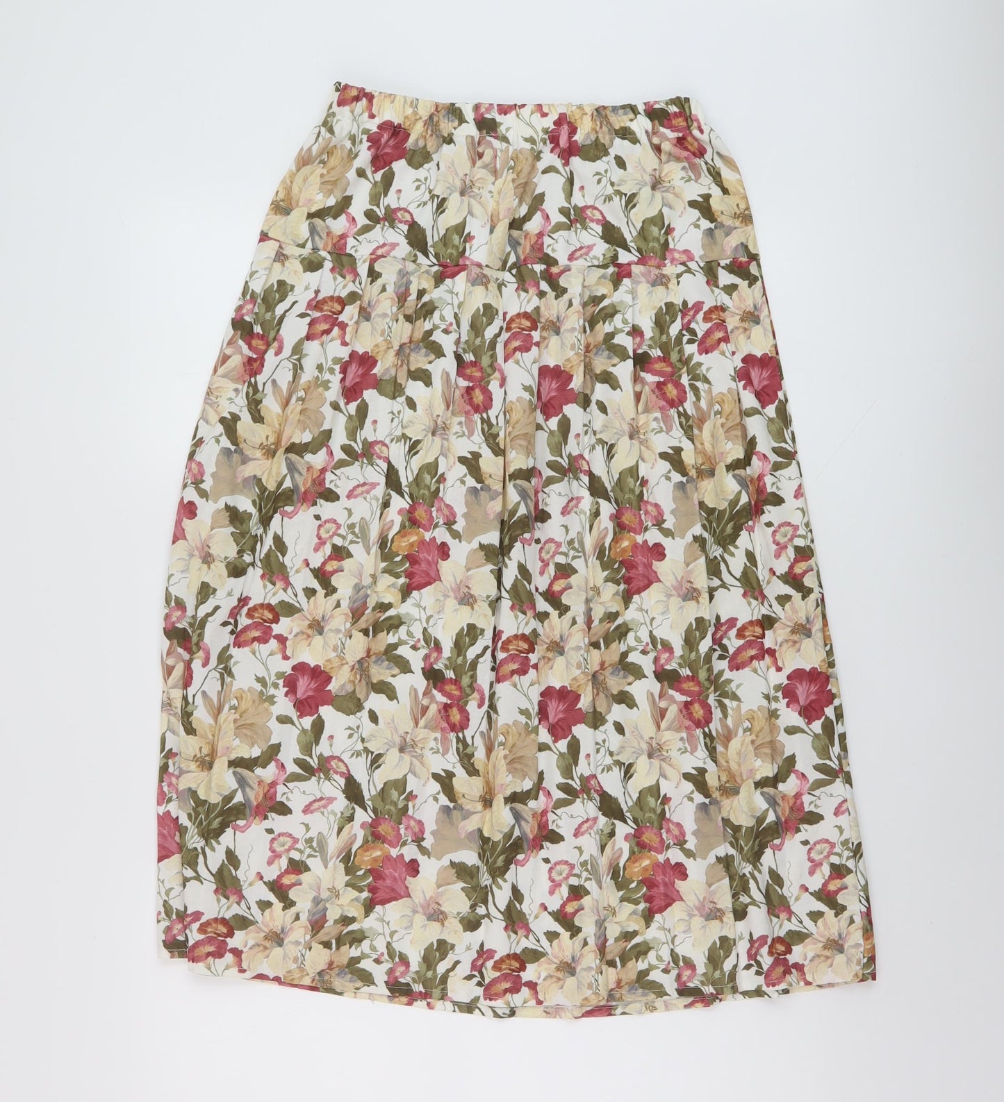 Berkertex Womens Multicoloured Floral Polyester A-Line Skirt Size 26 in