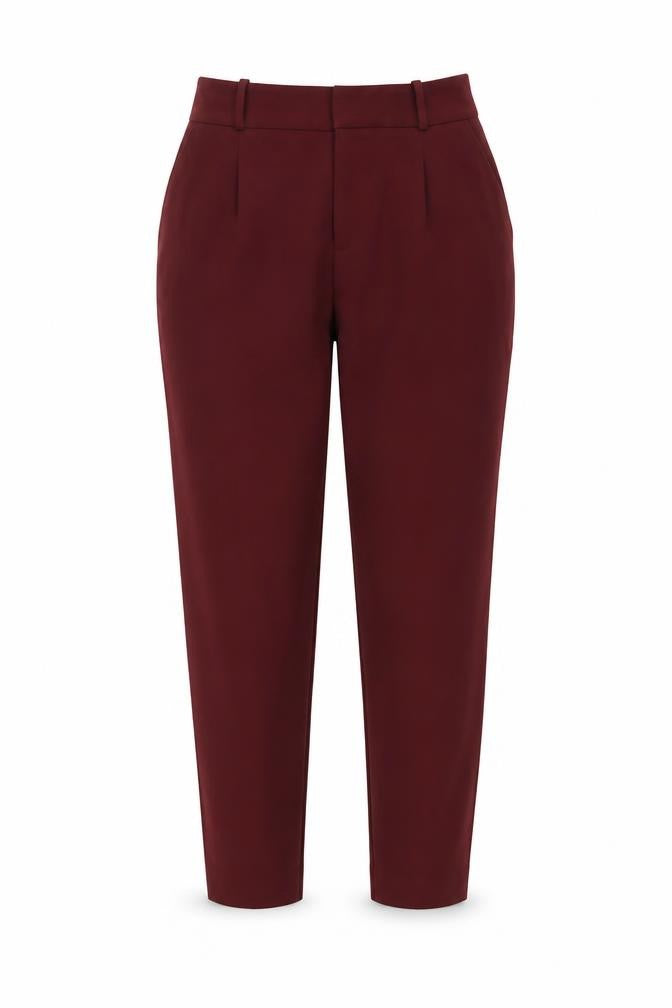 Zara Womens Red Polyester Trousers Size S L26 in Regular Zip