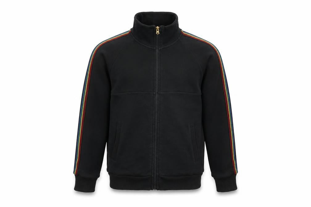 Next Boys Black Jacket Size 10 Years Zip - Taped Sleeves