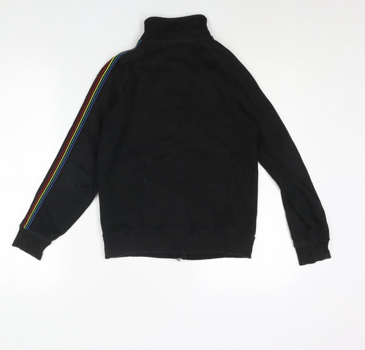 NEXT Boys Black Jacket Size 10 Years Zip - Taped Sleeves
