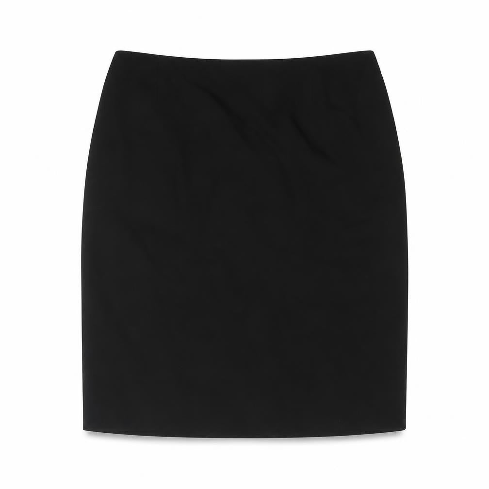 BHS Womens Black Polyester Straight & Pencil Skirt Size 10 Zip