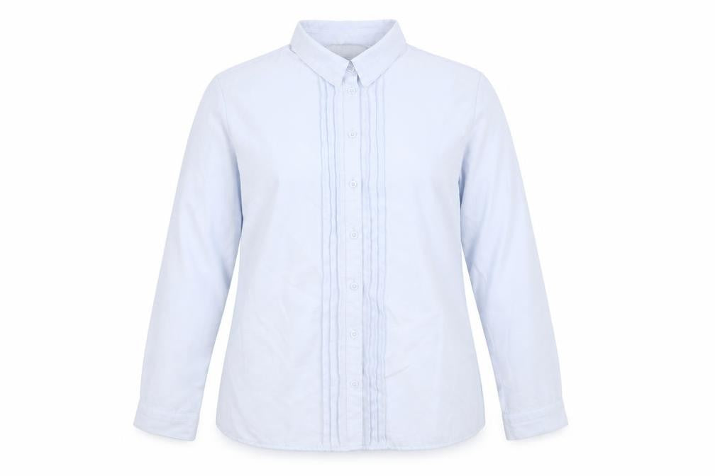 Womens UK Size 18 EWM Blue Polyester Button-Up