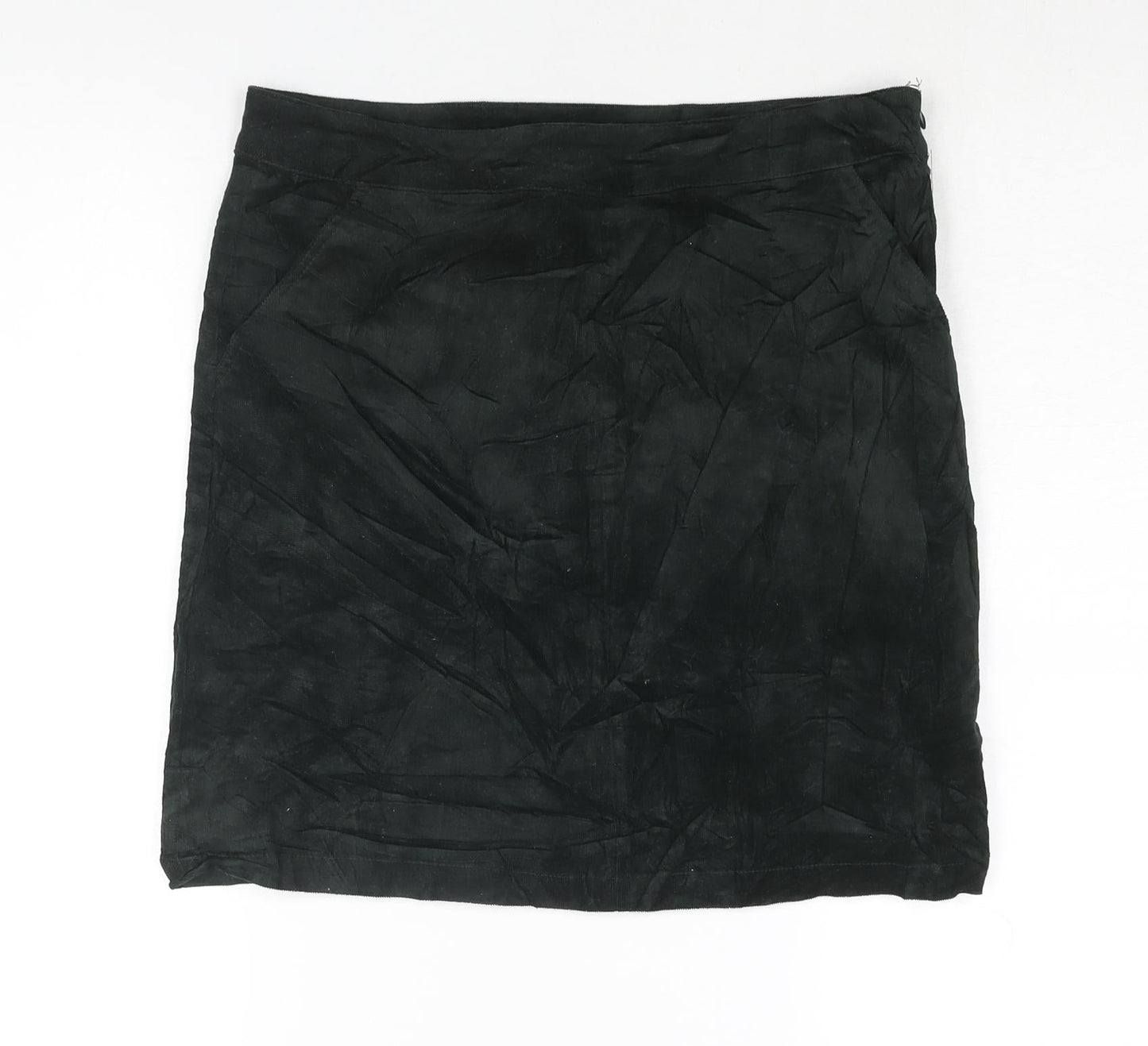 Pinns Womens Green Cotton Straight & Pencil Skirt Size 10 Zip