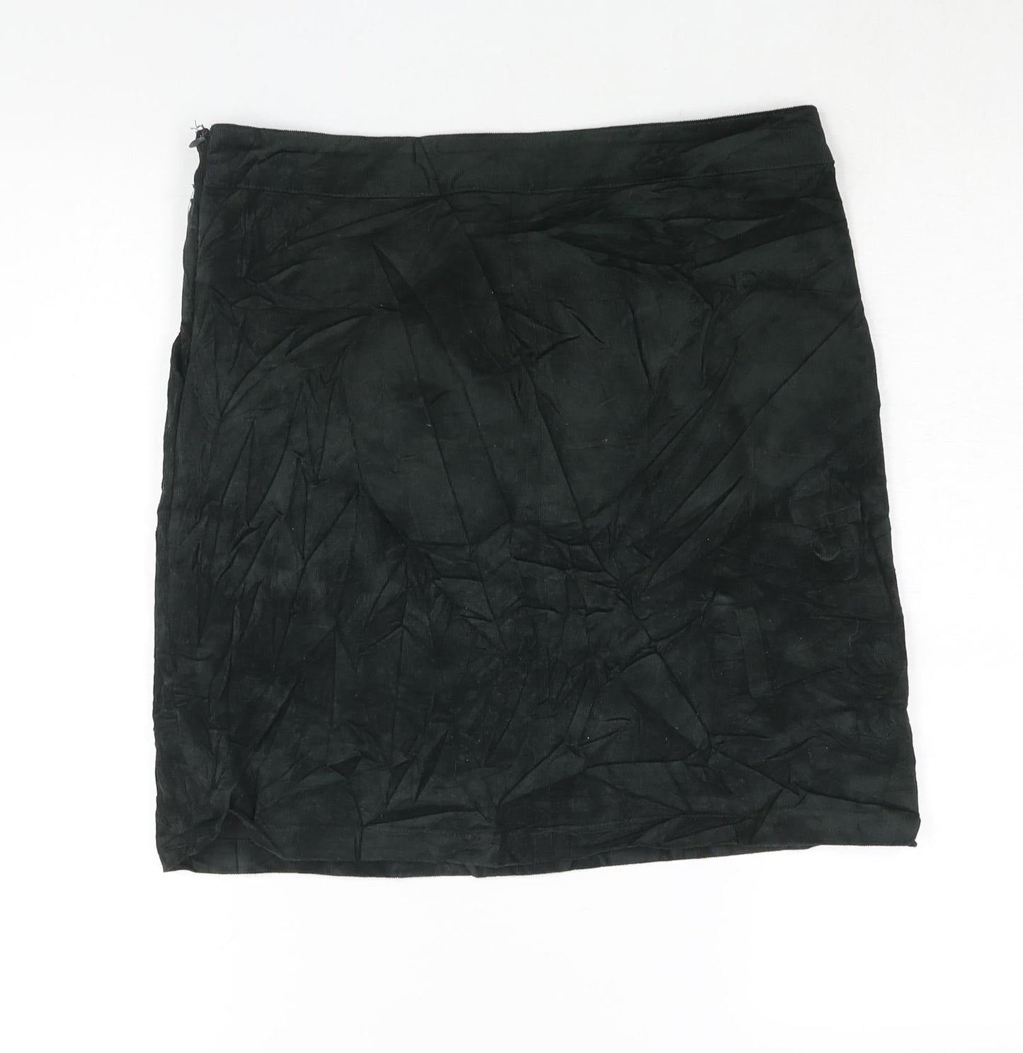 Pinns Womens Green Cotton Straight & Pencil Skirt Size 10 Zip