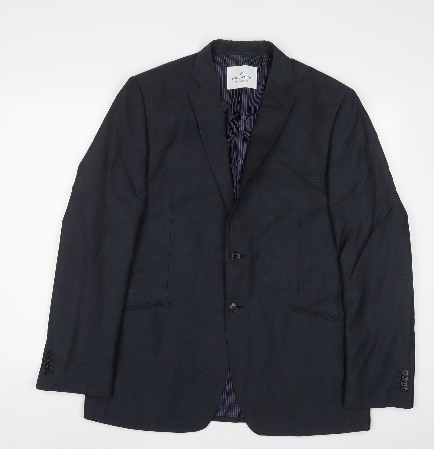 Daniel Hetcher Mens Blue Wool Jacket Suit Jacket Size 42 Regular