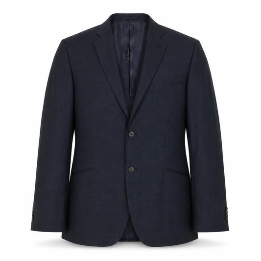 Mens 42 Chest Regular Daniel Hetcher Blue Two-Button Suit Jacket
