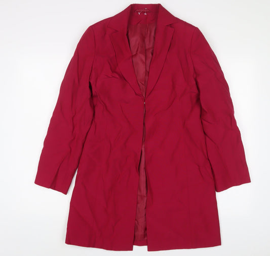 Dorothy Perkins Womens Pink Jacket Blazer Size 10 Hook & Eye