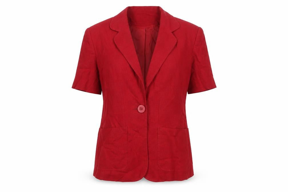 BHS Womens Red Jacket Blazer Size 12 Button