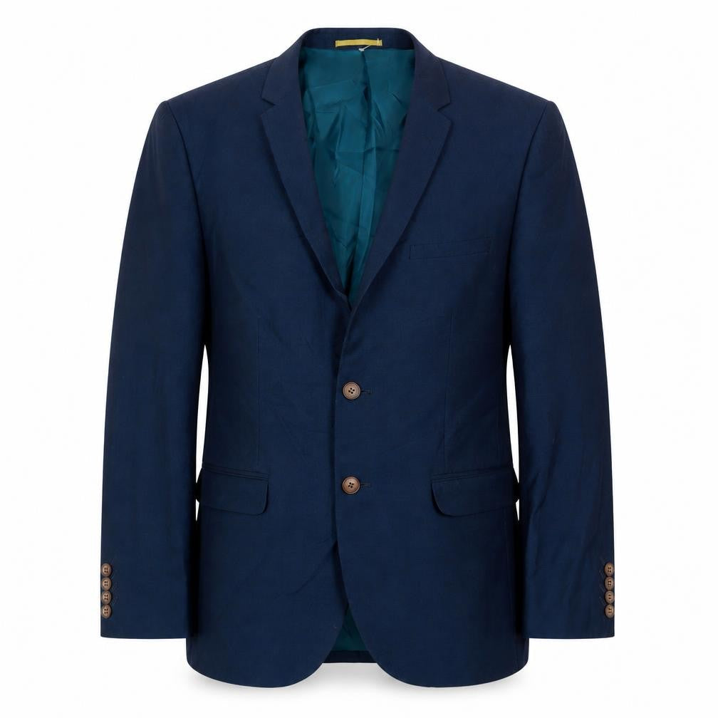 SixSixFive Mens Blue Polyester Jacket Suit Jacket Size 40 Regular