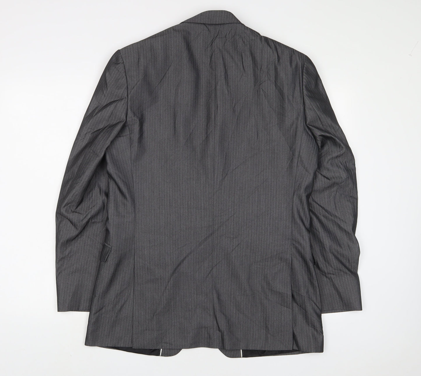 Limehaus Mens Grey Polyester Jacket Suit Jacket Size 40 Regular