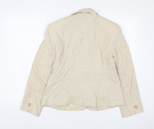 BHS Womens Beige Jacket Blazer Size 16 Button