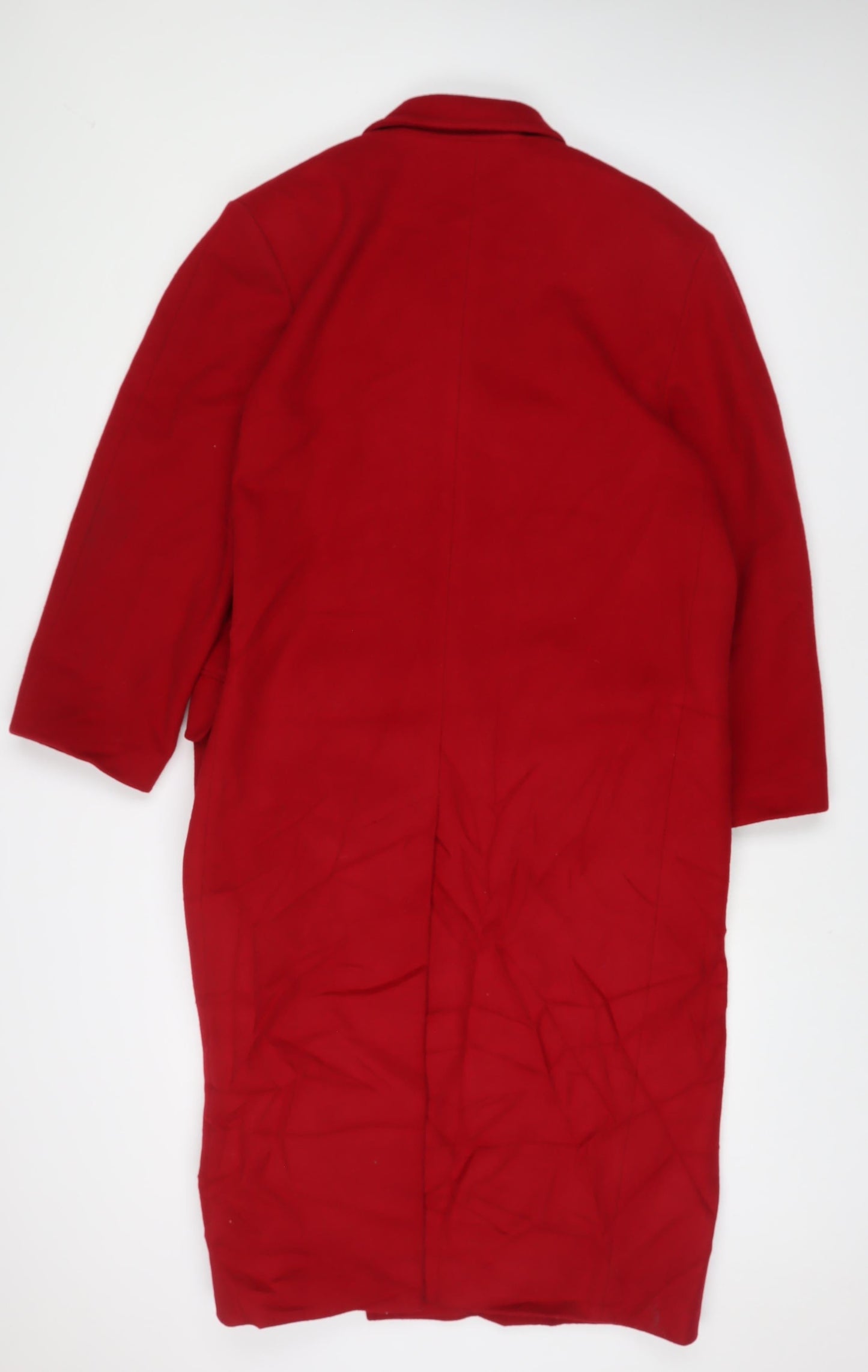 Firmato Womens Red Overcoat Coat Size 16 Button
