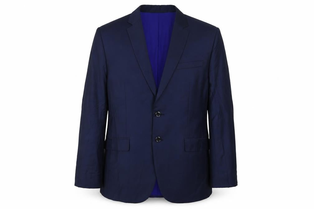 BiBI Mens Blue Polyester Jacket Suit Jacket Size 40 Regular