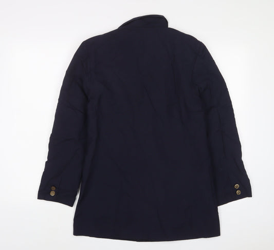 Klass Womens Blue Jacket Blazer Size 10 Button