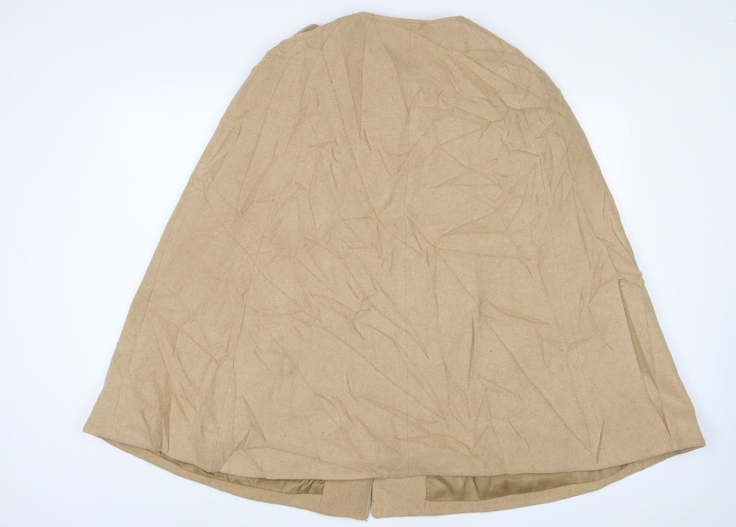 Miss Selfridge Womens Beige Jacket Poncho Size L Button