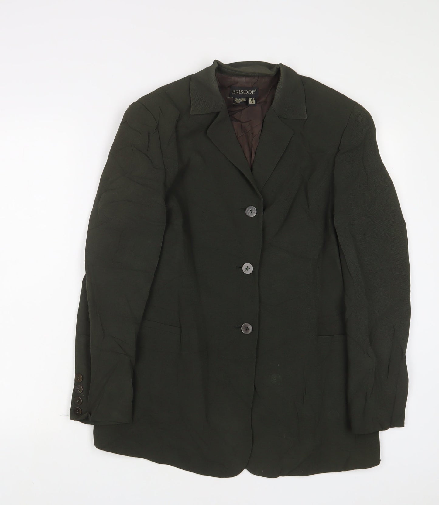 Episode Womens Green Jacket Blazer Size 10 Button