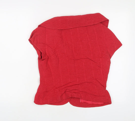 Principles Womens Red Jacket Size 12 Button