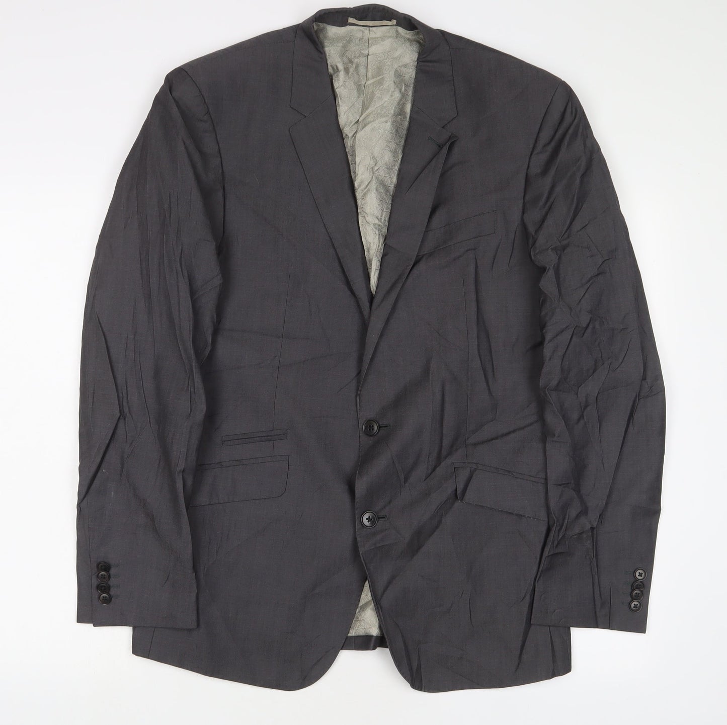 NEXT Mens Grey Wool Jacket Suit Jacket Size 40 Regular