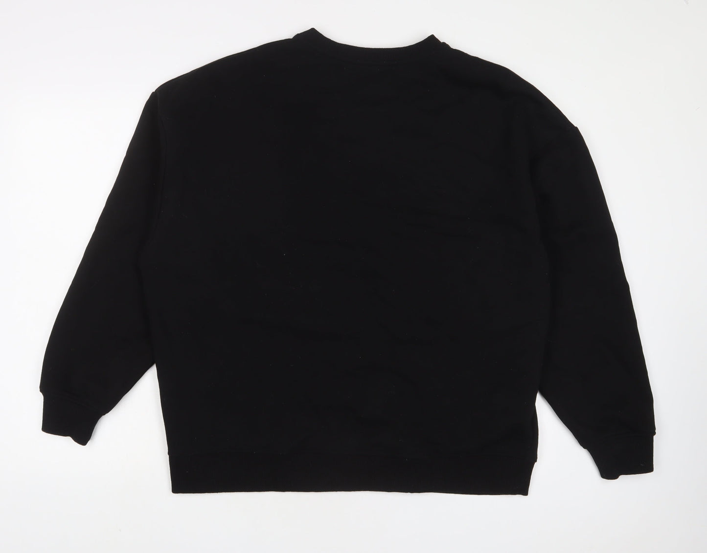 Wednesday Womens Black Cotton Pullover Sweatshirt Size M Pullover