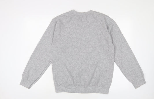 Minnie Mouse Womens Grey Cotton Pullover Sweatshirt Size S Pullover