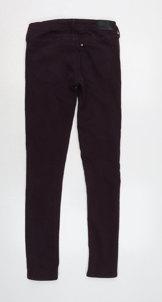 H&M Womens Purple Cotton Blend Skinny Jeans Size 26 in L30 in Regular Zip