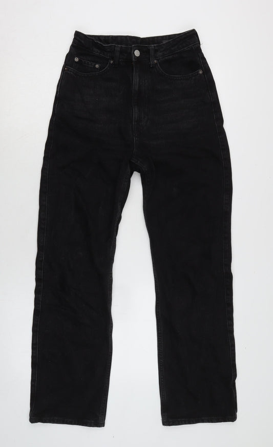 Rowe Mens Black Cotton Straight Jeans Size 26 in L29 in Regular Zip