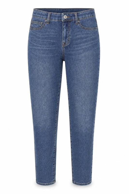 Gap Womens Blue Cotton Blend Tapered Jeans Size 30 in L26 in Regular Zip