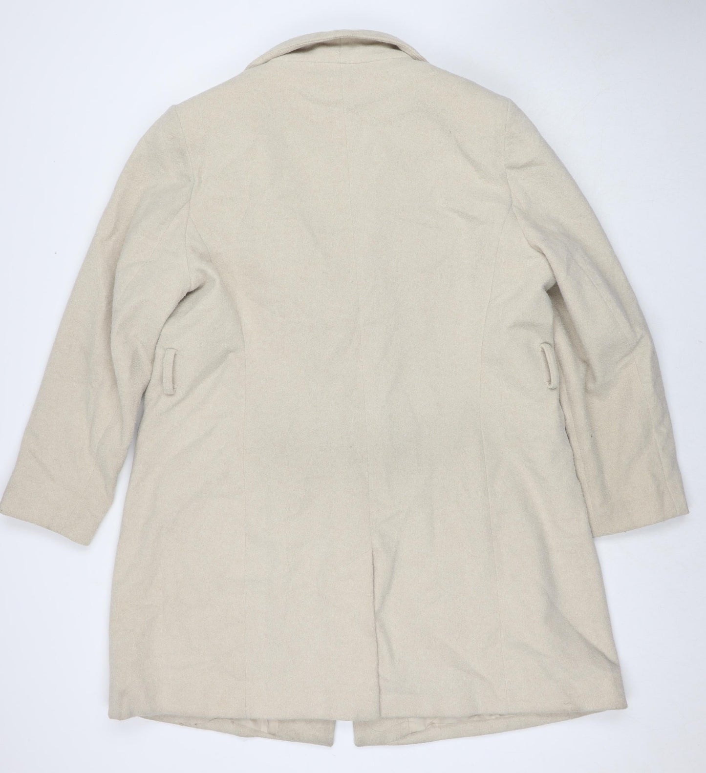 New Look Womens Ivory Overcoat Coat Size 18 Button