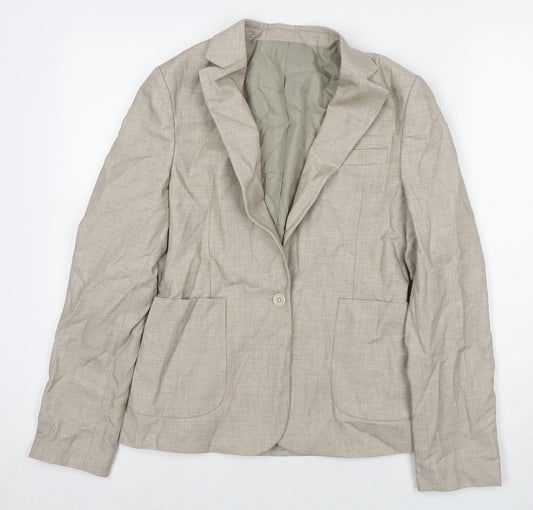 Kloth Womens Beige Jacket Blazer Size M Button