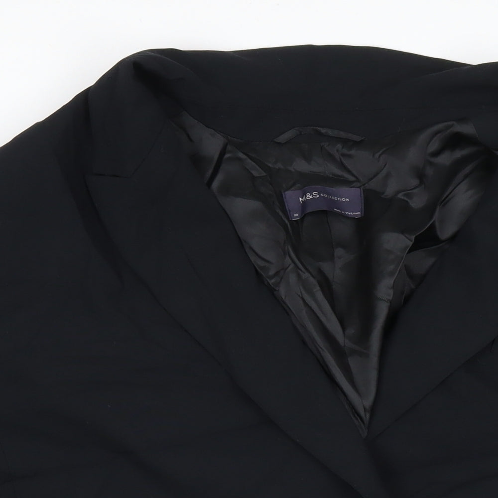 Marks and Spencer Womens Black Polyester Jacket Suit Jacket Size 20