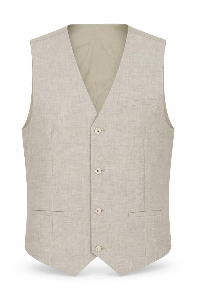 Kloth Mens Beige Polyester Jacket Suit Waistcoat Size M Regular