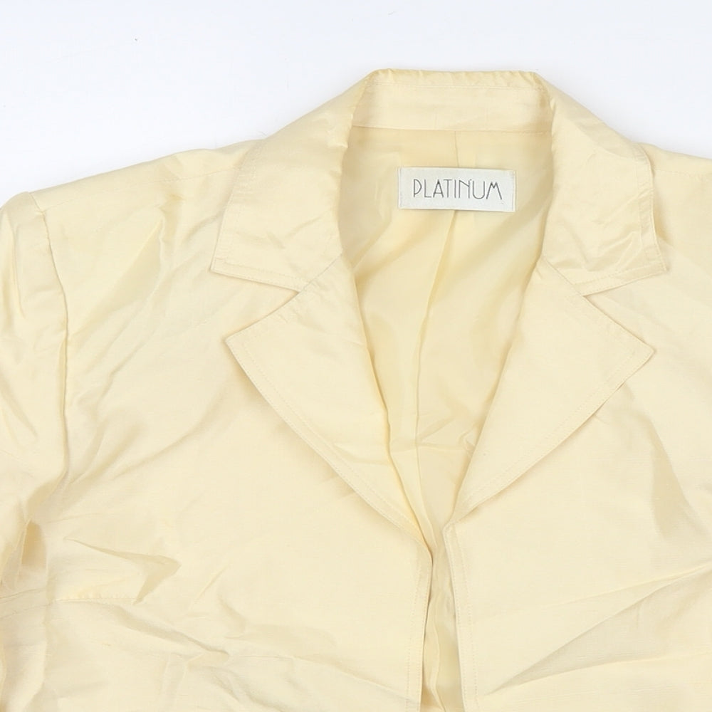 Platinum Womens Yellow Jacket Blazer Size 12