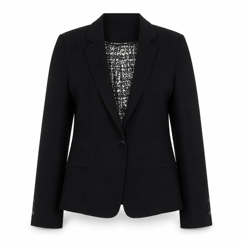 Marks & Spencer Womens Black Jacket Blazer Size 10 Button