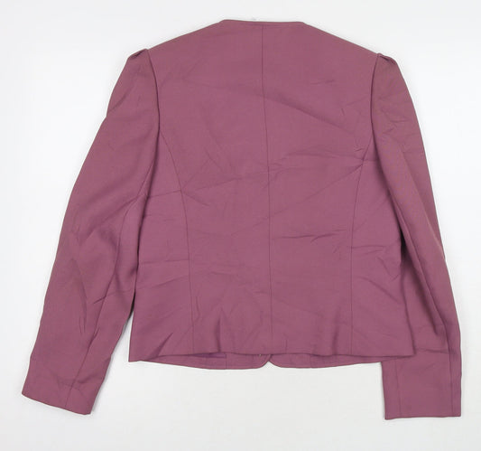 Dereta Womens Purple Jacket Blazer Size 12 Button