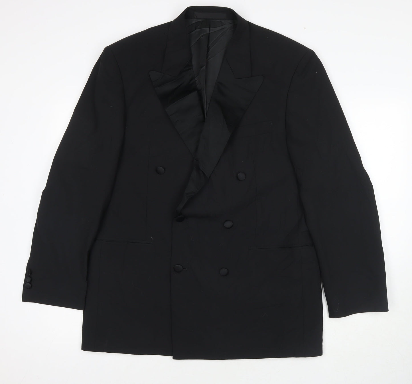 Marks and Spencer Mens Black Polyester Jacket Suit Jacket Size 40 Regular