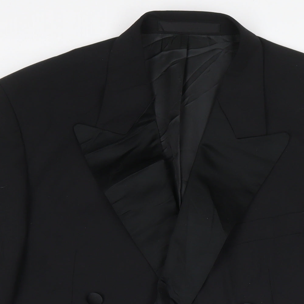 Marks and Spencer Mens Black Polyester Jacket Suit Jacket Size 40 Regular