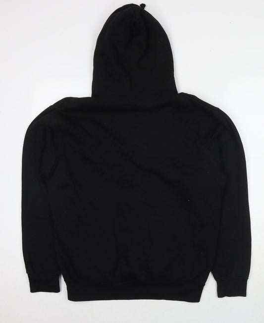 Stranger Things Womens Black Cotton Pullover Hoodie Size M Pullover - Logo