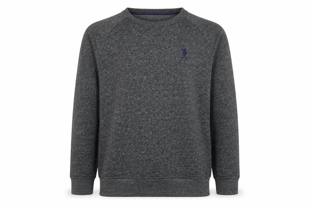 Mens UK XS Regular US Polo Assn. Grey Pullover Sweatshirt
