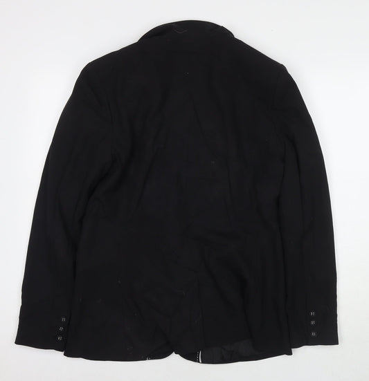 NEXT Womens Black Jacket Blazer Size 14 Snap