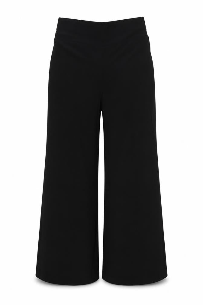 Marks and Spencer Womens Black Herringbone Polyester Trousers Size 10 L27 in Regular