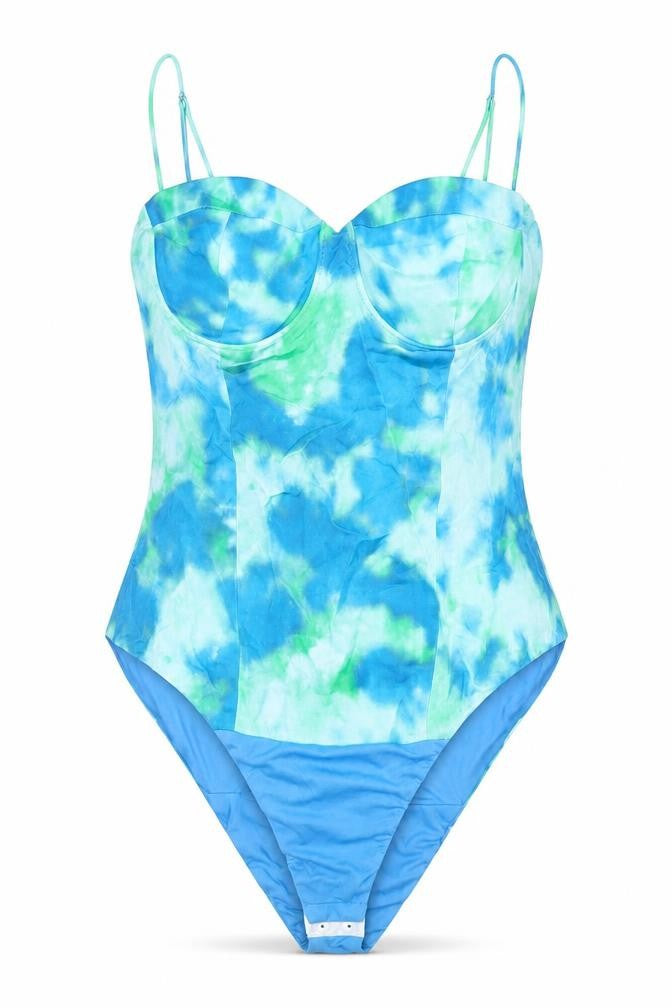 Zara Womens Multicoloured Polyester Bodysuit One-Piece Size XL Zip